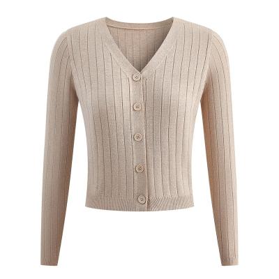 China High Quality Wholesale Custom Anti-wrinkle Girls Sweater Factory Women Casual Long Sleeve Pullovers Button Up Cardigan for sale