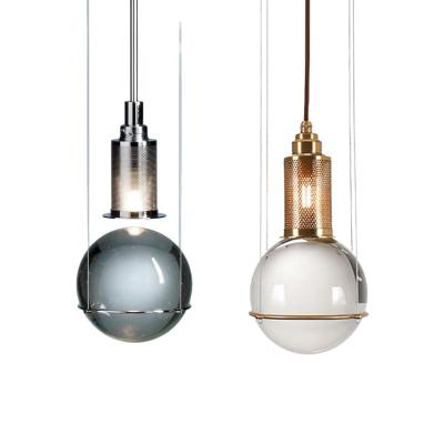 China restaurant/home/hotel/shopping mall clear glass crystal ball modern metal bronze design led pendant light chandelier for sale