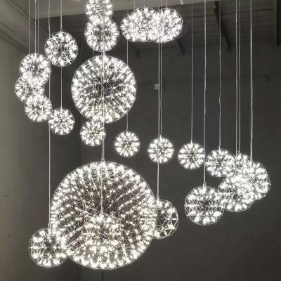 China Restaurant/Home/Hotel/Mall Modern Style Polished Chrome Stainless Steel Simple Led Chandeliers Kitchen Pendant Light for sale