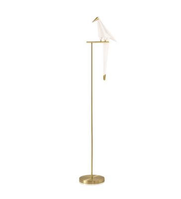 China Residential Modern Design Decorative Famous Bird Led Gold Floor Lamp For Hotel Living Room for sale