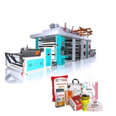 China Central Printing Drum 6 Color Kraft Paper Heat Sensitive Paper High Speed Flexographic Printer With CE for sale
