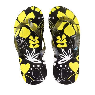 China Anti-odor Factory Supply Hot Sale Flip Flops Fashion Printing Logo EVA Beach Slippers for sale