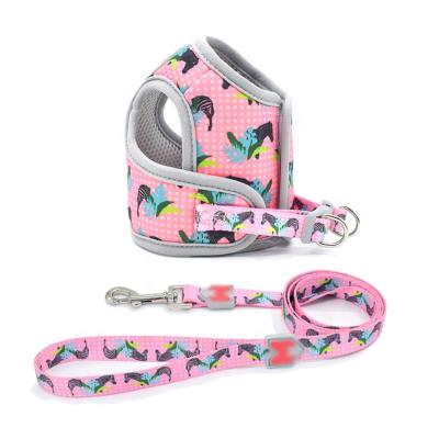 China Wholesale Premium Produced Reflective Customized Colorful Printed Heat Transfer Vest Dog Harness for sale