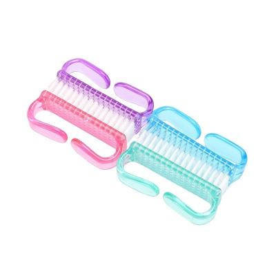 China NAIL Dust Nail Brush Plastic Handle 4 PCS Nail Brush for sale