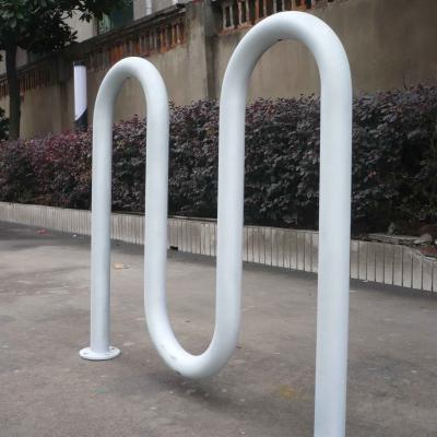 China Outdoor Used Wave Bike Rack Mount Ground Bicycle Rack Cycling U Shape Bike Rack for sale