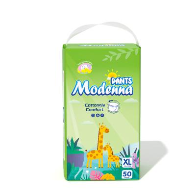 China Comfortable Baby Pull Up Disposable Baby Pant Diapers With Wetness Indicator for sale