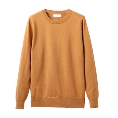 China Anti-Wrinkle Plus Size Cashmere White Mens Crewneck Sweater 100% Cotton Merino Wool Sweater Men With Embroidery Custom Logo for sale