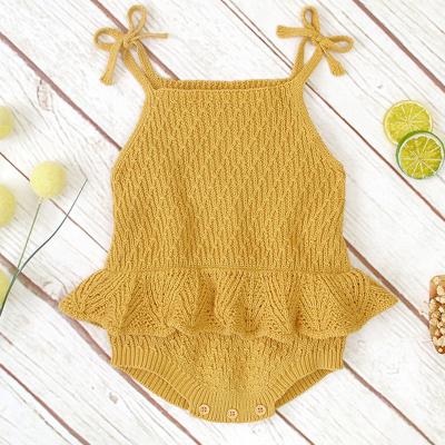China Wholesale Cotton Baby Toddler Kids Summer Shorts Newborn Sleeveless 100% Sleeveless Jumpsuit Anti-Shrink Clothes Cotton Knitted Romper From Factory for sale