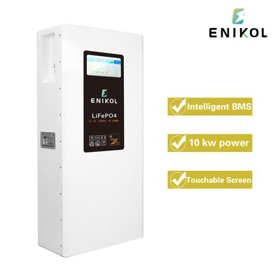 Chine Touchscreen Wall Mounted LiFePo4 200AH 51.2V Lithium Iron Phosphate Battery For Energy Storage à vendre
