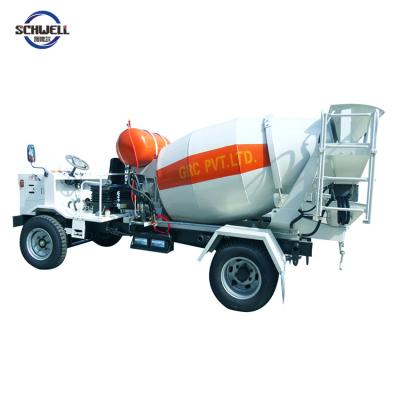 China Low MOQ 2 CBM Cement Truck Mixer 1.5 m3 Transport Concrete Truck 3tons for sale