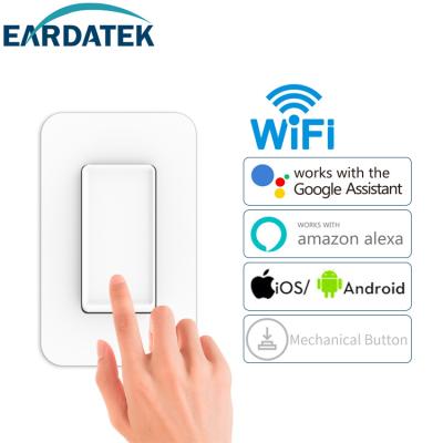 China Control+Voice App Control Home Automation Mobile APP Power Light Push Button Smart WiFi Remote Control Switch for sale