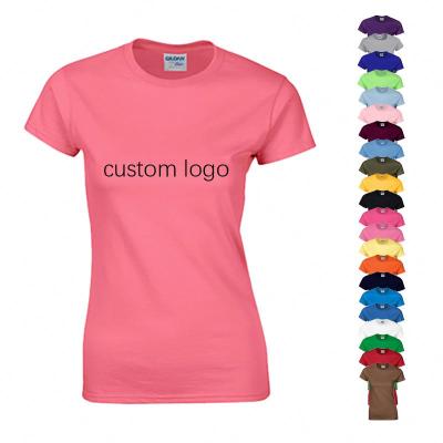 China 2021 New Sleeve Anti-Wrinkle 2021 Simple White Basic White Short T-shirt Custom Logo Printing Round O-neck Summer Ladies Stitches Women T-shirt for sale