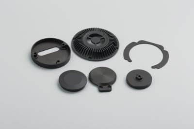 China precision machining black AL6061 aluminum parts for OEM high end special lens ACCESSORIES for sale