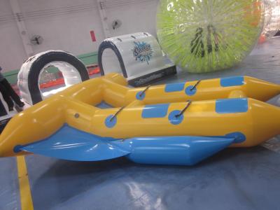 China Large Fashion Yellow Blue Inflatable Fly Fish Banana Boat Custom Made for sale