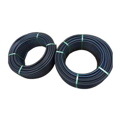 China Water Supply / Distribution / Gas Mining / Irrigate PUHUI 1 Inch Polyethylene Agriculture Roll Pipe With Blue Stripe for sale