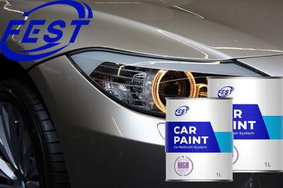 China Automotive Body Coating Car Paint 1K Silver Solid Color Metallic PU Topcoat/Basecoat for Auto Refinish Repair for sale