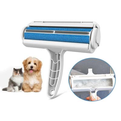 China Stocked Hair Remover Brush Dog and Cat Convenient Cleaning 2 Way Pet Hair Roller Remover Fur Brush grooming tool sets Furniture Clothe for sale
