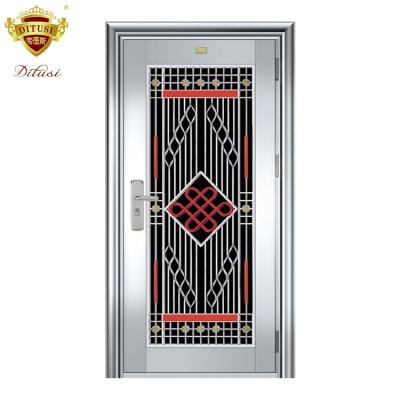China Swing the latest style stainless steel grill storm doors stainless steel storm security design exterior door for sale