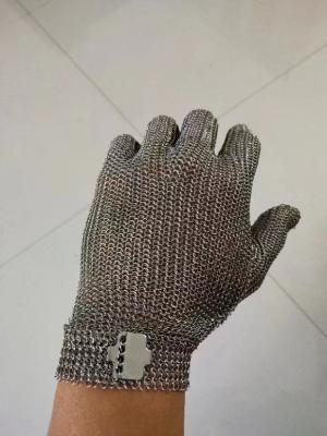 China Stainless steel CUT RESISTANT GLOVES ring mesh chain mail mesh auti-cutting safety gloves S M L XL XXL for sale