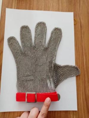 China Stainless steel CUT RESISTANT GLOVES ring mesh chain mail mesh auti-cutting safety gloves S M L XL XXL for sale