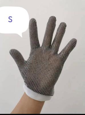 China Stainless steel CUT RESISTANT GLOVES ring mesh chain mail mesh auti-cutting safety gloves S M L XL XXL for sale