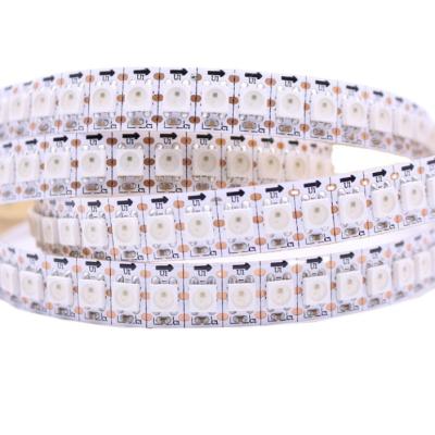 China Theme Park New Product 5050 Built-in WS2812 CHIPS Magic 144led/m 5V RGB Color Led Strip Lights for sale