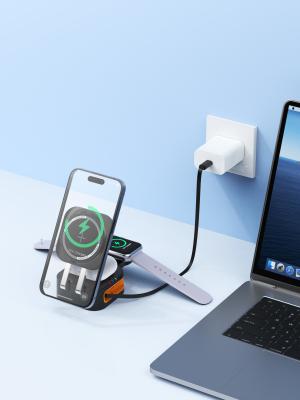 China 15W CYJ-10 Desktop Portable Wireless Fast Charger Magetic Charger With Indicator Light Intelligent Charger for sale