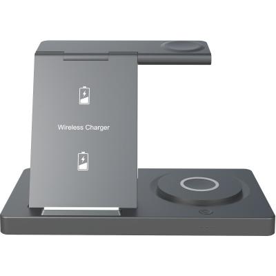 China 2025 New Wireless Fast Charger T258 5 In 1 Foldable Charger Support Apple And Samsung Mobile Brocket for sale