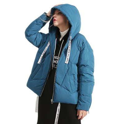 China Wholesale Fashion Stripe Women Winter Hooded Warm Coat Down Jacket Clothes for sale