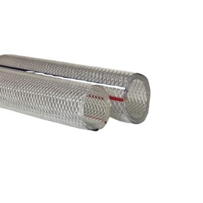 China Water Supply Flexible Soft Transparent Clear Nylon Braided Reinforced PVC Water Hose for sale