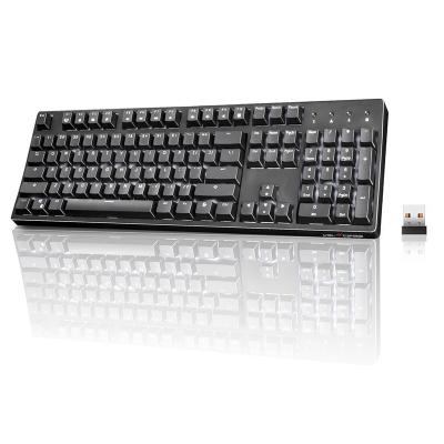 China Ergonomic 2.4G LED Backlit Radio USB LED Light Mechanical Keyboard PC Laptop Keyboard Gaming Typing\Gaming for sale