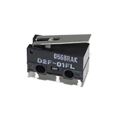 China Omron D2F-01FL Standard Ultra Subminiature Switch 0.74N Action Force Hinge Base Lever for sale
