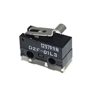 China Omron D2F-01L3 (R1.3) Standard Ultra Subminiature Switch 1.47N Action Force Roller Base Simulated Lever for sale