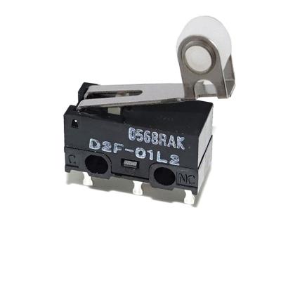 China Omron D2F-01L2 Standard Ultra Subminiature Switch 1.47N Action Force Hinge Roller Base Lever for sale
