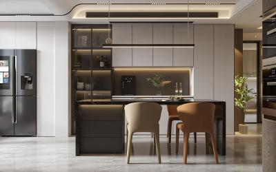 China Factory Price Custom Complete Set Shaker Designs Lacquer Kitchen Island for sale