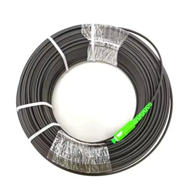 China New 0.9mm Pre Connectorized Drop Cable optical fiber Pigtail G657A upc White SC APC Good quality singlemode for sale