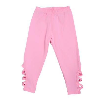 China Sustainable Solid Color Cotton Babies Clothing Baby Ruffle Pants Kids Icing Leggings Wholesale for sale