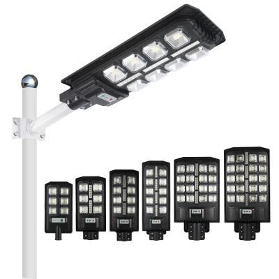 China 50w 100w 150w 200w 300w 400w waterproof IP65 ABS integrated led all in one solar street light outdoor dusk to dawn for sale