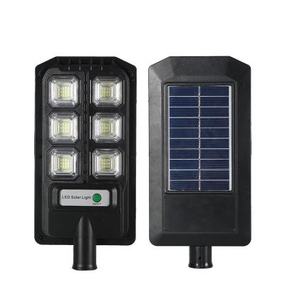 China 50w street light with solar panel waterproof IP65 ABS integrated led all in one solar street light outdoor dusk to dawn for sale