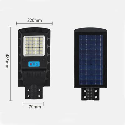 China IP65 outdoor use solar led street light ABS material integrated all in one led solar powered street light 100w for sale