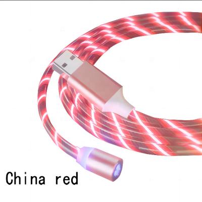 China 2023 High Speed Hot Selling Magnetic Luminous Lamp 2.4A Charging Cable 3 in 1 IOS Mini Lightning New Design Lightweight USB C Data Line for sale