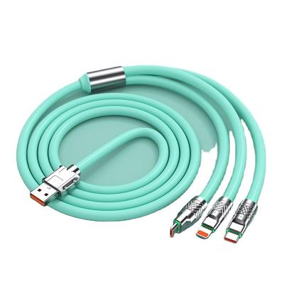 China High Speed Charging Count Super Charge 2023 120W Silicon USB Zinc Alloy Type C Cable Data Transmission Palladium Fast Charging Wire For iPhone Samsung Huawe for sale
