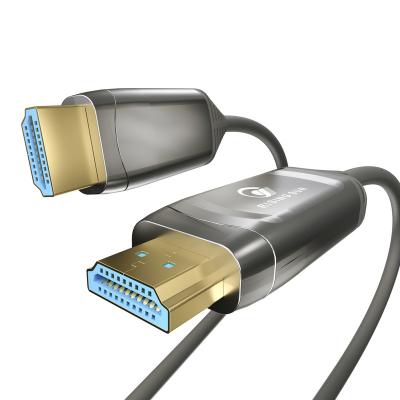 China High Speed HDMI AOC 4K 60Hz Optical Cable Long Installation Distance Cabo Active Optical Fiber Cables Environmentally Friendly 2.0 HDMI Length 5M To 400M for sale