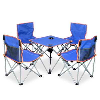 China Good Quality Modern Outdoor Camping Picnic Dining 5 Pcs Portable Folding Table And Chairs Set for sale