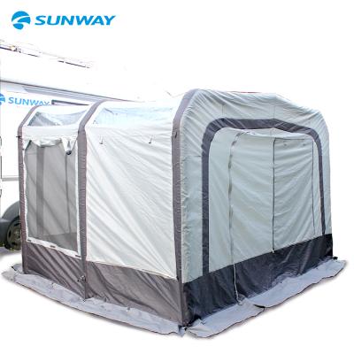 China One Piece Inflatable Outdoor Caravan Tent Inflatable Caravan Tent RV Tent RV Camping Tent Trailer Room for sale