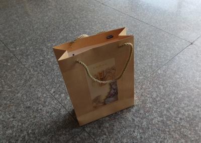 China Promotional Paper Shopping Bags 8.5g Net Weight Eco - Friendly ISO Certification for sale