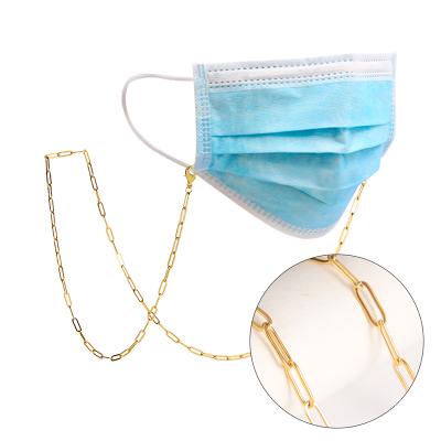 China Fashoin New Arrival Stainless Steel Paper Clip Oval Metal Glass Chain For Face Masked Fashion Women Eyewear Sunglasses Strap for sale