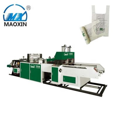 China Glove Making Industry Automatic High Speed Shopping Bag Heat Sealing And Cold Cut Bag Making Machine for sale