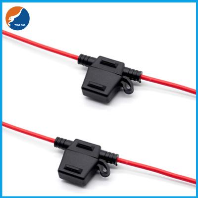 China FHAC0002ZXJA 30A 12AWG UL1015 Black Red Wire Universal Inline ATO ATC Auto Blade Fuse Holder for sale