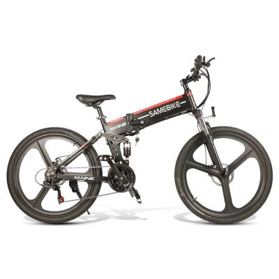 China Multifunctional Folding Electric Bike 26 Inch Mountain Bike Portable Shimano 21 Speed 48V Rated 350W Motor Electric Bike for sale